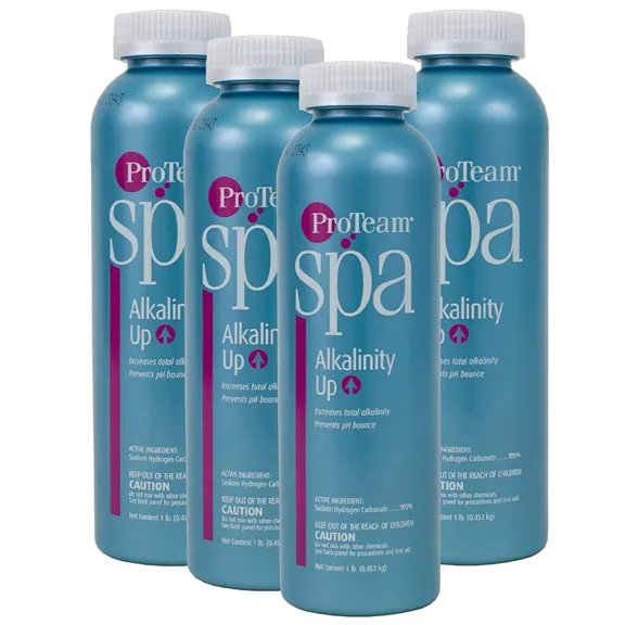 ProTeam Spa Alkalinity Up Solution for Increasing Alkalinity Levels in Spas and Hot Tubs, 1 lb (Pack of 4)