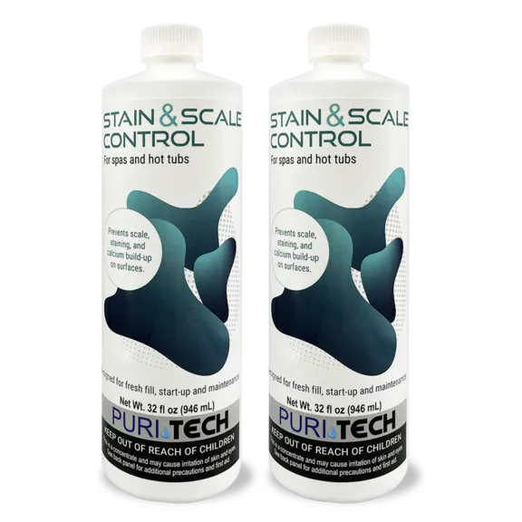 Puri Tech Spa Stain and Scale Control Prevents Scale, Staining and Calcium Build-up, 320z (Pack of 2)