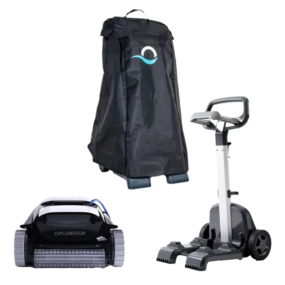 Dolphin Explorer E20 Robotic Cleaner with Caddy and Cover For Pools Up to 33ft