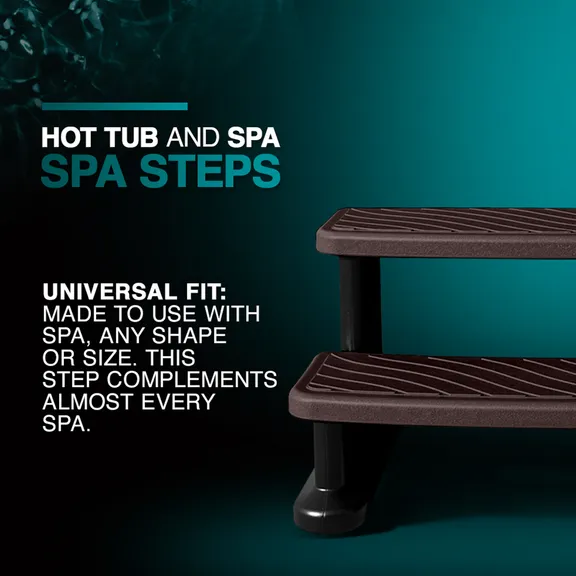 Puri Tech 100 Series Universal Outdoor Steps No Slip Grip Support, Espresso and Balck