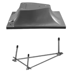 Global Pool Products 6ft Diving Board Stand with Jig, Gray - 3 Bolt Base Replacement for Inground Pools