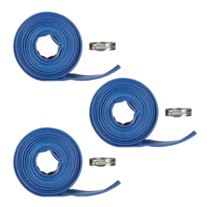 Blue Devil 1-1/2" x 25' Backwash Hose with Clamp, Shrink Wrapped, 22 mil - Pack of 3
