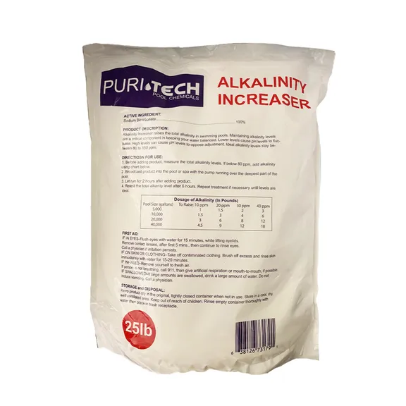 Puri Tech Total Alkalinity Increaser Pool Chemicals, 50LB