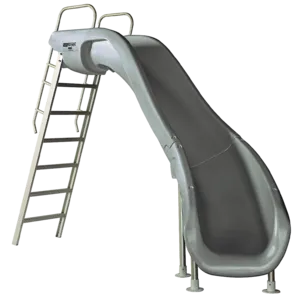 S.R. Smith Rogue2 Right Curve 8 Ft Gray Slide for Swimming Pools