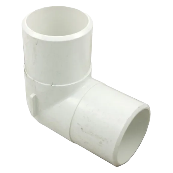 Waterway Plastics Double Street 90-Degree Elbow PVC Fitting, 2 SPG x 2 SPG Inches