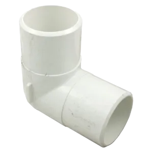 Waterway Plastics Double Street 90-Degree Elbow PVC Fitting, 2 SPG x 2 SPG Inches