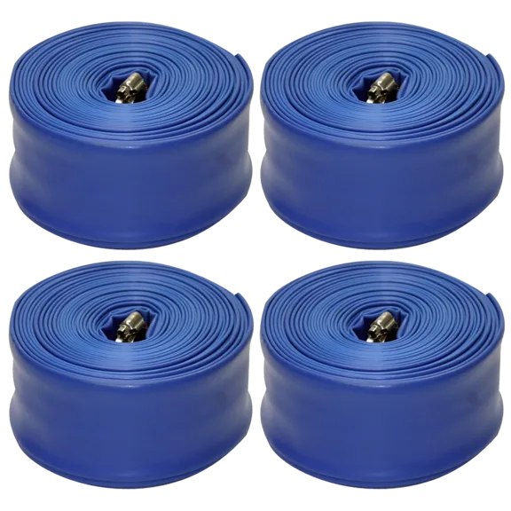 Blue Devil 2" x 50' Backwash Hose with Clamp, Shrink Wrapped, 22 mil, 4 Pack