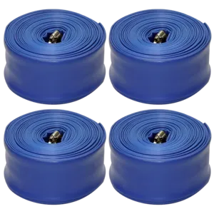 Blue Devil 2" x 50' Backwash Hose with Clamp, Shrink Wrapped, 22 mil, 4 Pack