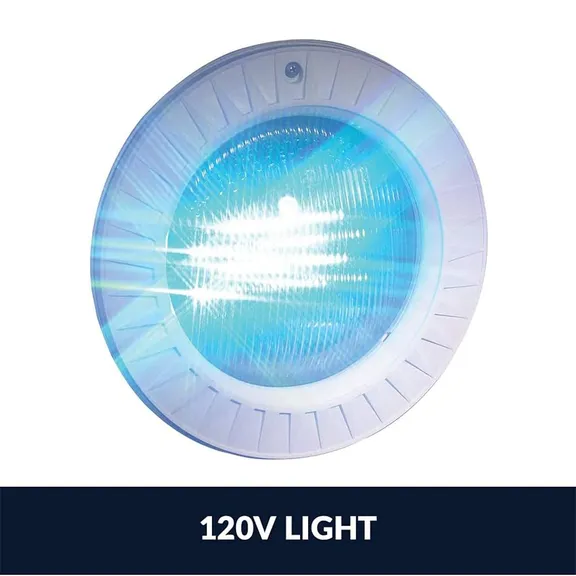 Hayward ColorLogic 4.0 LED Light, 120V, with 100-Ft cord, Pool Light, Plastic Face Rim