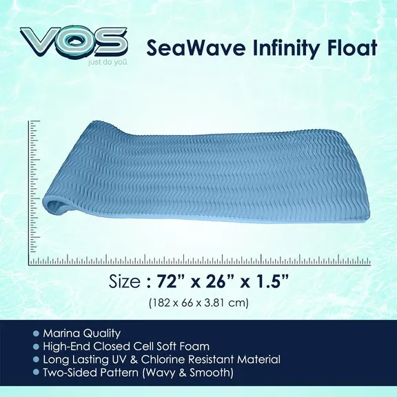VOS Infinity Lounger Premium Extreme Water Float, Barrier Blue