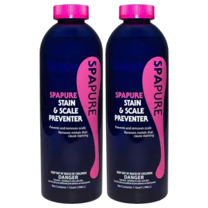 SpaPure Stain and Scale Preventer Remover Liquid Bottle 1 Pint (Pack of 2)
