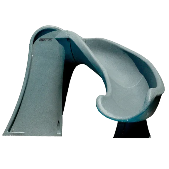 S.R. Smith Cyclone Right Curve Gray Granite Pool Slide