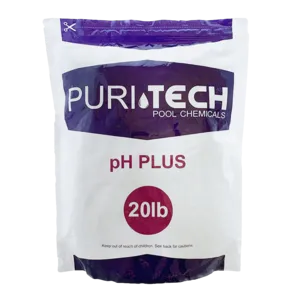 Puri Tech Chemicals 20lb pH Plus for Swimming Pools and Spas - Sodium Carbonate pH and Chlorine Effectiveness Increaser