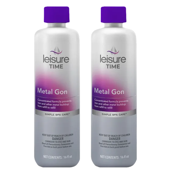 Leisure Time Metal Gon for Spa and Hot Tub Maintenance 16oz (Pack of 2)