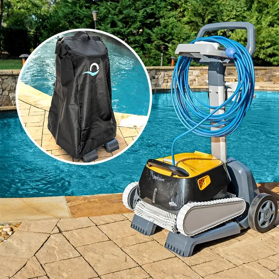 Dolphin Triton PS Inground Robotic Pool Vacuum Cleaner, with Powerstream, Upgraded Swivel, Caddy and Cover