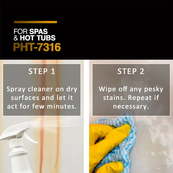 Puri Tech Spa All-Purpose Surface Cleaner for Spas and Hot Tubs, Fast Acting Dirt and Grime Remover 32oz (Pack of 6)