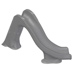 Global Pool Products Tidal Wave Deck Mounted Left Curve Water Slide for Inground Pools, Gray