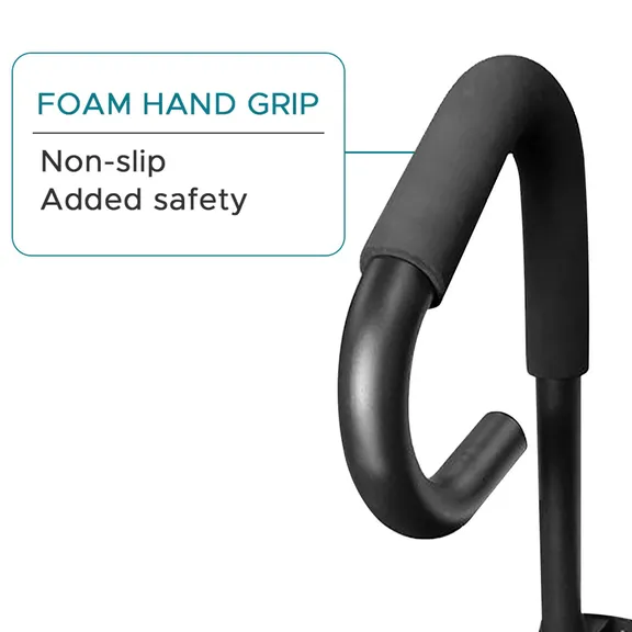 Puri Tech Undermount 2-Inch Spa Handrail with Safety Foam, Suitable for Indoor/Outdoor Use, Rust-Free - Black