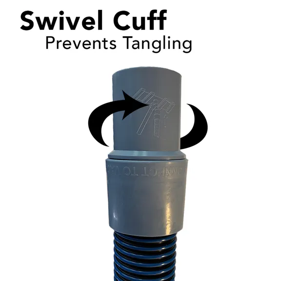 Puri Tech Inground Pool Vacuum Hose with Swivel Cuff - 1.25ft X 30ft