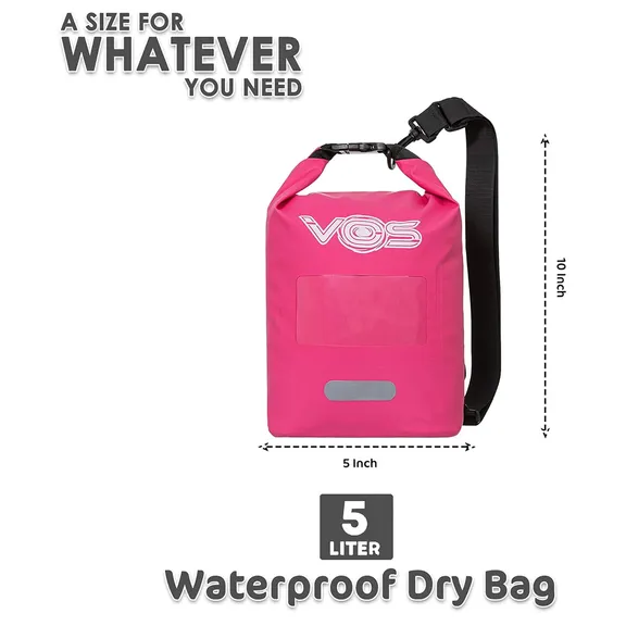 VOS Waterproof Premium Dry Bag 5L, Pink