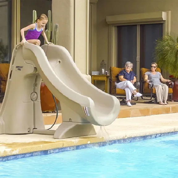 S.R.Smith Slideaway™ Safe Removable Slide Inground, Taupe