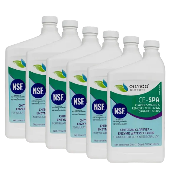 Orenda CE-SPA 1 Qt Hot Tub Spa Clarifier Enzyme Cleaner, Pack of 6