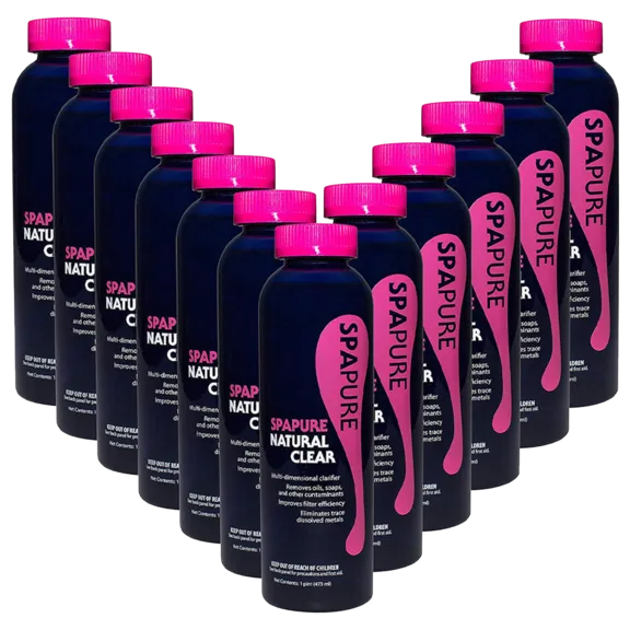 SpaPure Natural Clear Spa and Hot Tub Sanitizer - Pack of 12