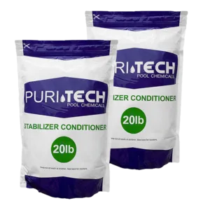 Puri Tech Water Stabilizer Cyanuric Acid Conditioner Swimming Pool UV Protection 40lb – 2 Bags x 20lb