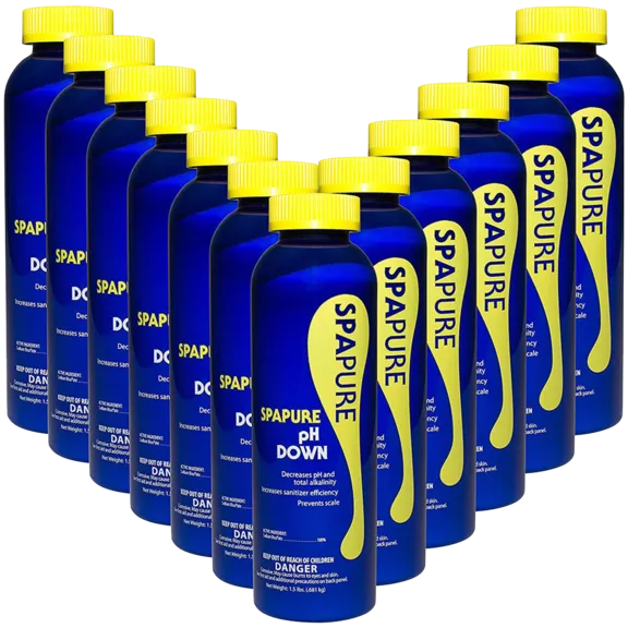 SpaPure 24oz pH Down for Spas and Hot Tubs - Pack of 12