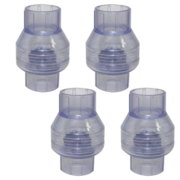 Valterra Clear Blue 2" PVC Swing Check Valve Slip (No Spring) (Pack of 4)