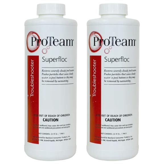 ProTeam Superfloc, Restores Severely Cloudy Swimming Pool and Spa Water, 1qt - 2 pack