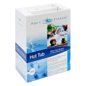 Aquafinesse Spa Tablet Starter Set with Aquafinnese, Two Filter Pucks, and 1'' Trichlor Tabs Bottle
