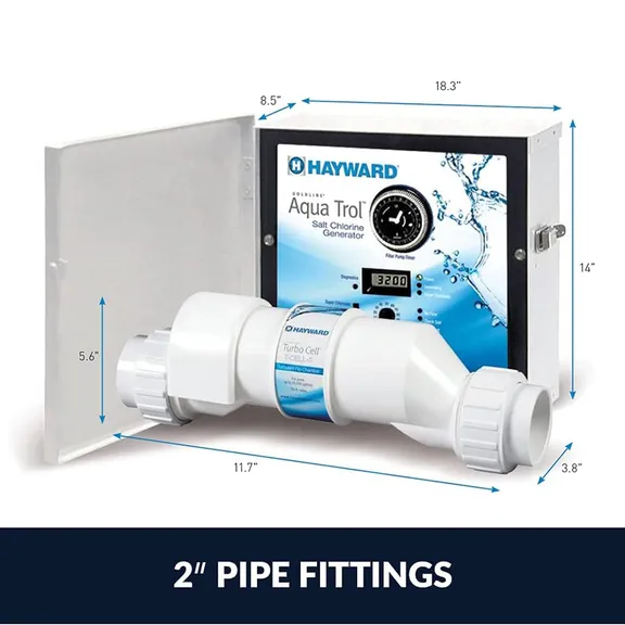 Hayward AquaTrol Salt Chlorination System, Above-Ground, With Twist Lock Cord Return Jet - Up to 18,000 Gallons