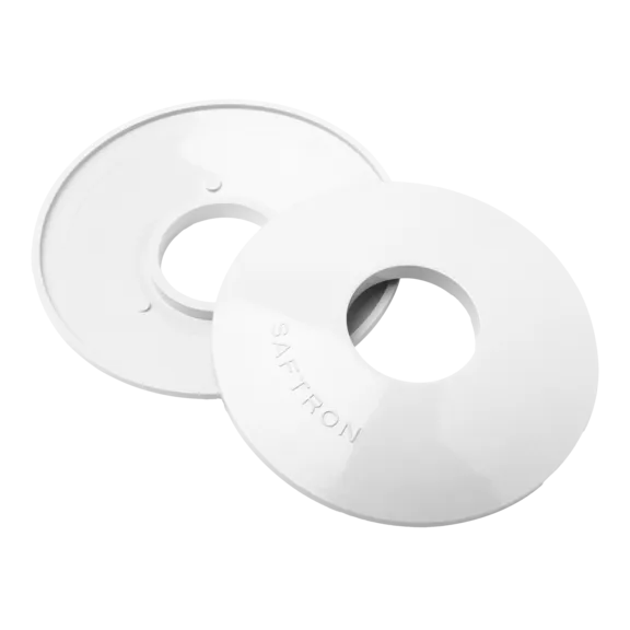 Saftron High Impact Vinyl Escutcheon for Pool ladders and Handrails, Set of 2 - White