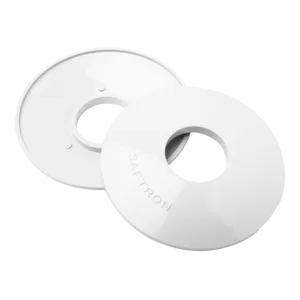 Saftron High Impact Vinyl Escutcheon for Pool ladders and Handrails, Set of 2 - White