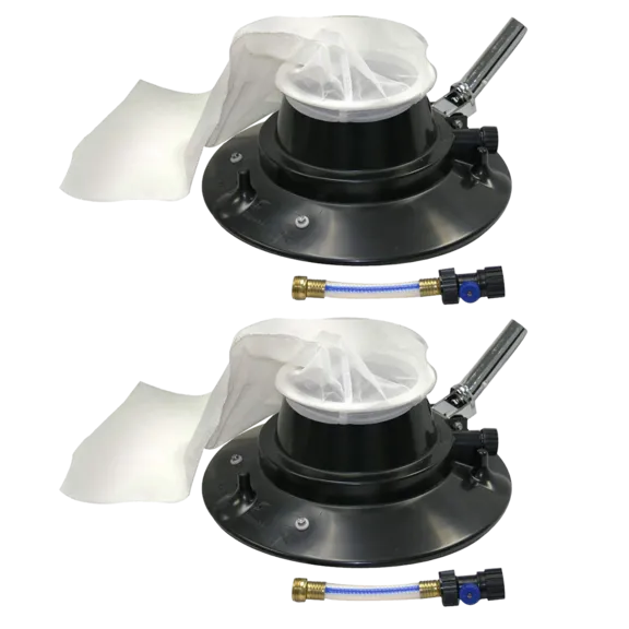 Blue Devil Pro 2-Pack Leaf Baggers with Metal Swivel Handle and Urethane Ball Bearing Wheels