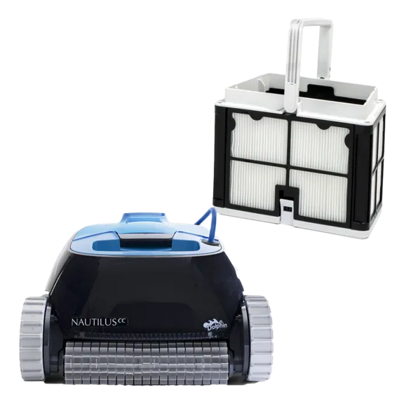 Dolphin Nautilus CC Robotic Pool Vacuum Cleaner with Ultra-Fine Filters Ideal for Above/In-Ground Pools 33 FT in Length