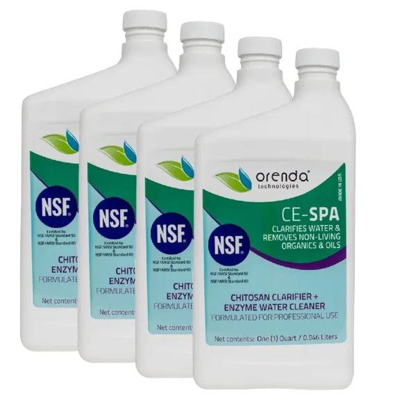 Orenda CE-SPA Quart Pack of 4 - Hot Tub Spa Clarifier and Enzyme Cleaner