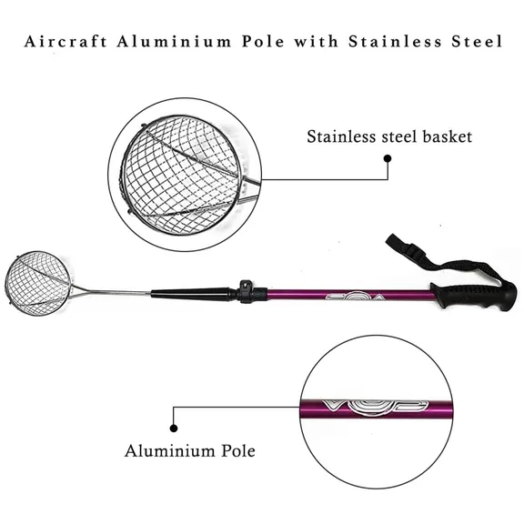 VOS Sand Sifter, Adjustable Shelling Tools for Beach, 2-Pack, Fuchsia