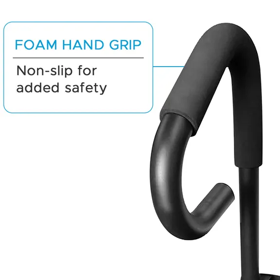 Puri Tech 2" Portable Safety Handrail with Skirt Mount for Spa, Foam Grip, Indoor/Outdoor, Black