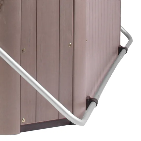 Puri Tech Fold Silver Spa and Hot Tub Cover Lift System with Mounting Brackets, Deck Mount Compatible, Powder Coated Aluminum