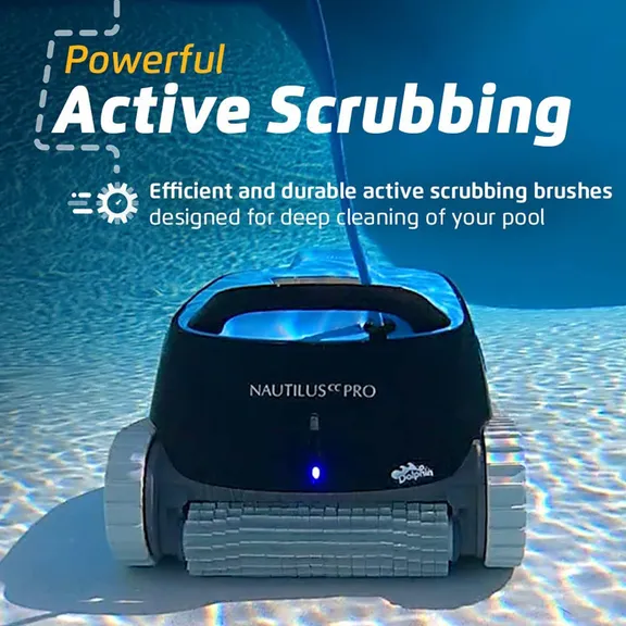 Dolphin Nautilus CC Pro Wi-Fi Controlled Robotic Pool Cleaner with Caddy
