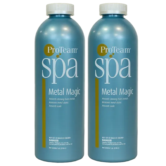 ProTeam Spa Metal Magic Remover and Cleaner - Pack of 2 (1 Quart Each)