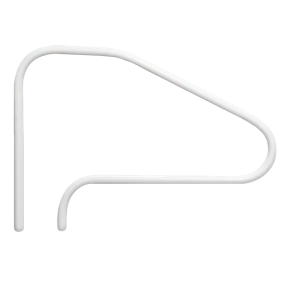 Saftron 4-Bend Return-to-Deck Handrail in Figure 4 Style, 48" x 32", White