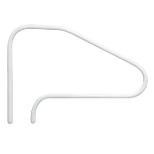 Saftron 4-Bend Return-to-Deck Handrail in Figure 4 Style, 48" x 32", White
