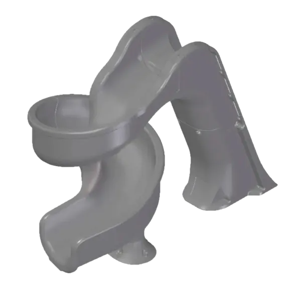 Global Pool Products Deck Mounted Inground Swimming Pool Water Slide TSUNAMI, Grey
