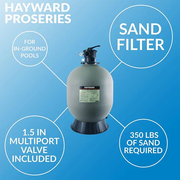 Hayward ProSeries, Sand Filter, Top-Mount 27" with Multiport Valve Model W3S270T