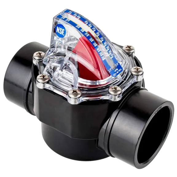 Manufacturer's 2.5" Sch.40 Pipe Valve Body with Check Valve and GPM Scale