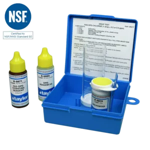 Taylor FAS-DPD Chlorine Drop Test Kit with .75 oz Bottles
