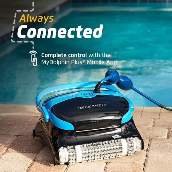 Dolphin Nautilus CC Plus Wi-Fi Controlled Robotic Pool Vacuum Cleaner with Caddy